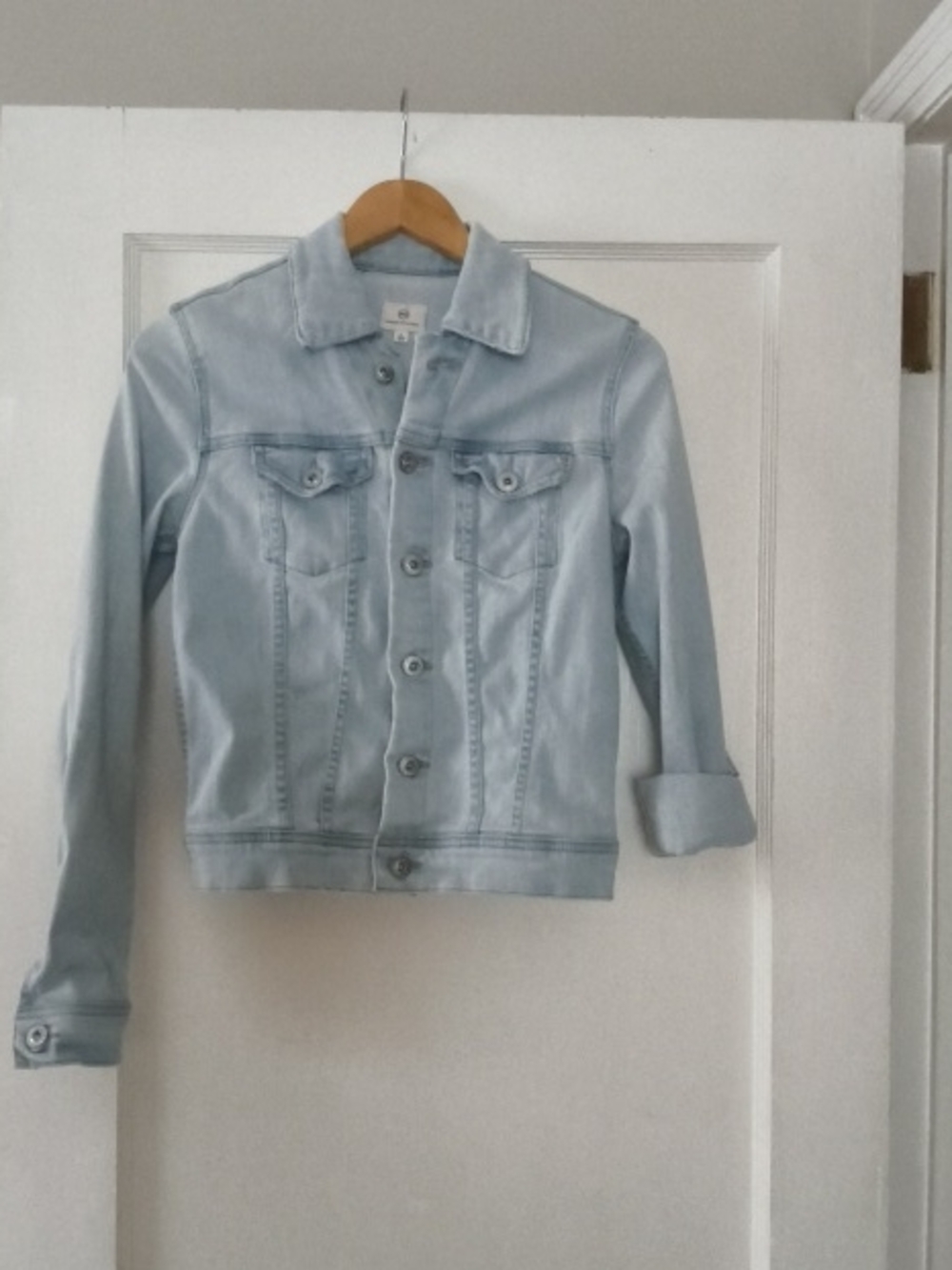 AG Adriano Goldschmied Jean Denim Jacket Sz S Classic Button Up
